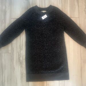Leopard Print Sweater dress